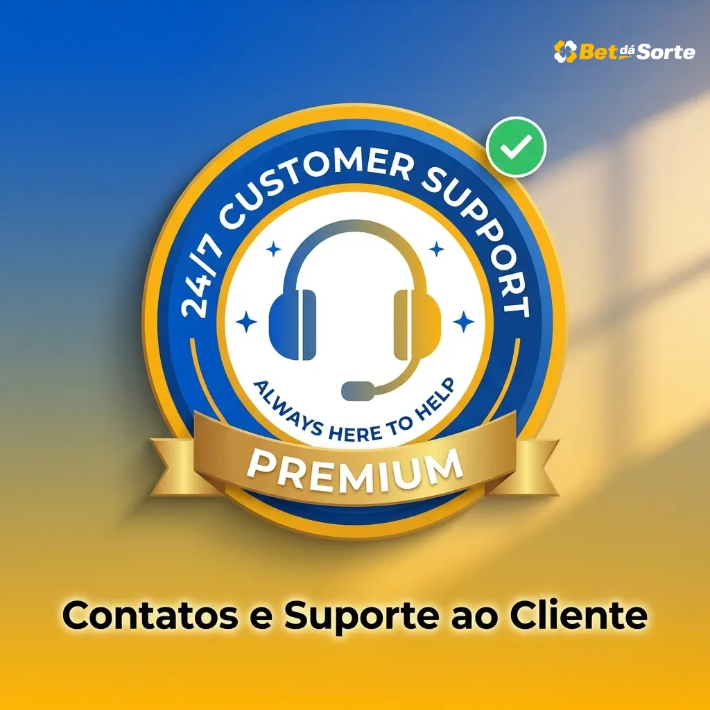 Opções de contato para suporte ao cliente 24/7, incluindo chat ao vivo, e-mail e telefone.