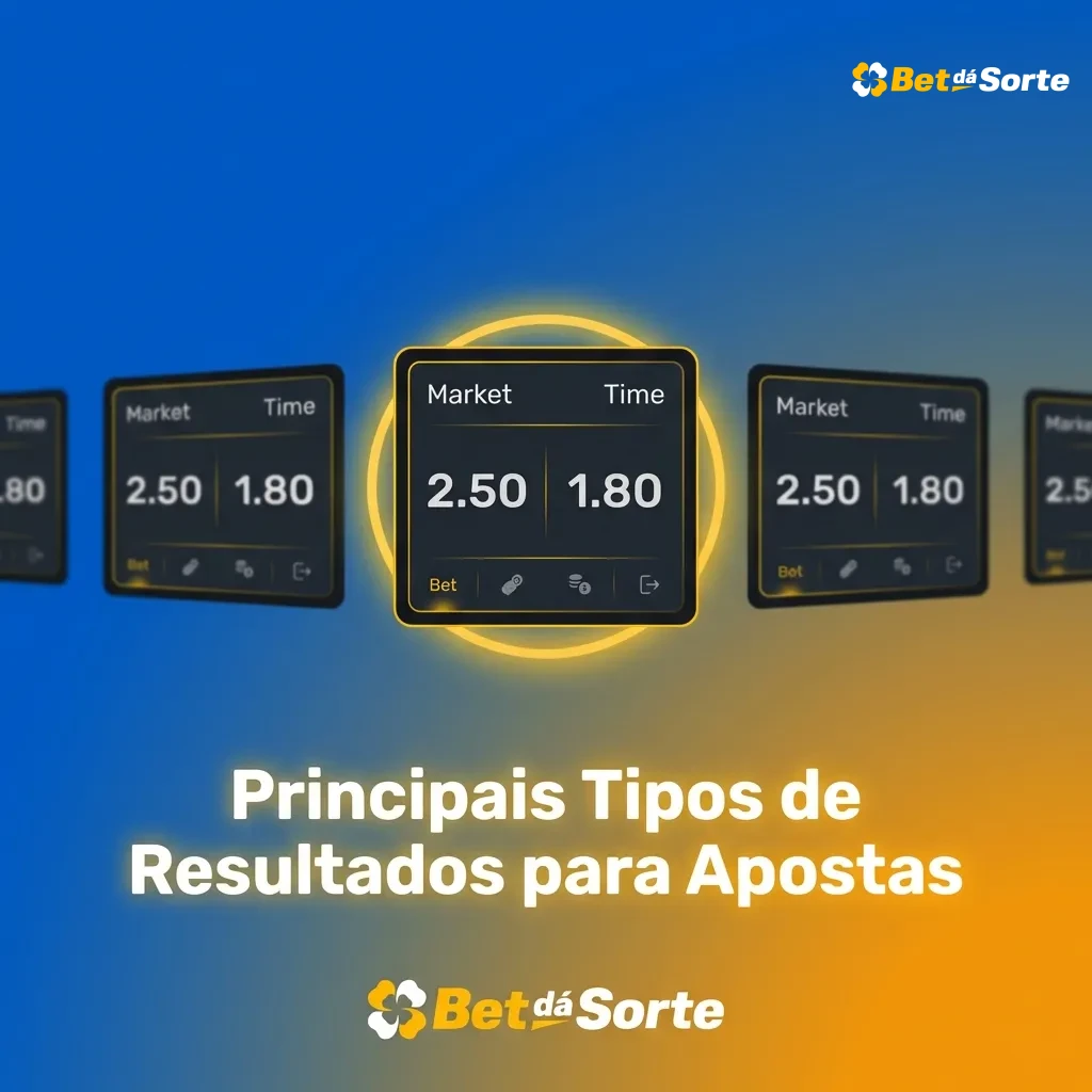 Guia ilustrado apresentando quatro mercados populares de apostas esportivas.