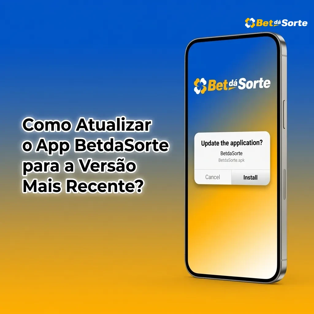 A tela de atualização do aplicativo BetdaSorte exibe uma notificação de atualização automática.