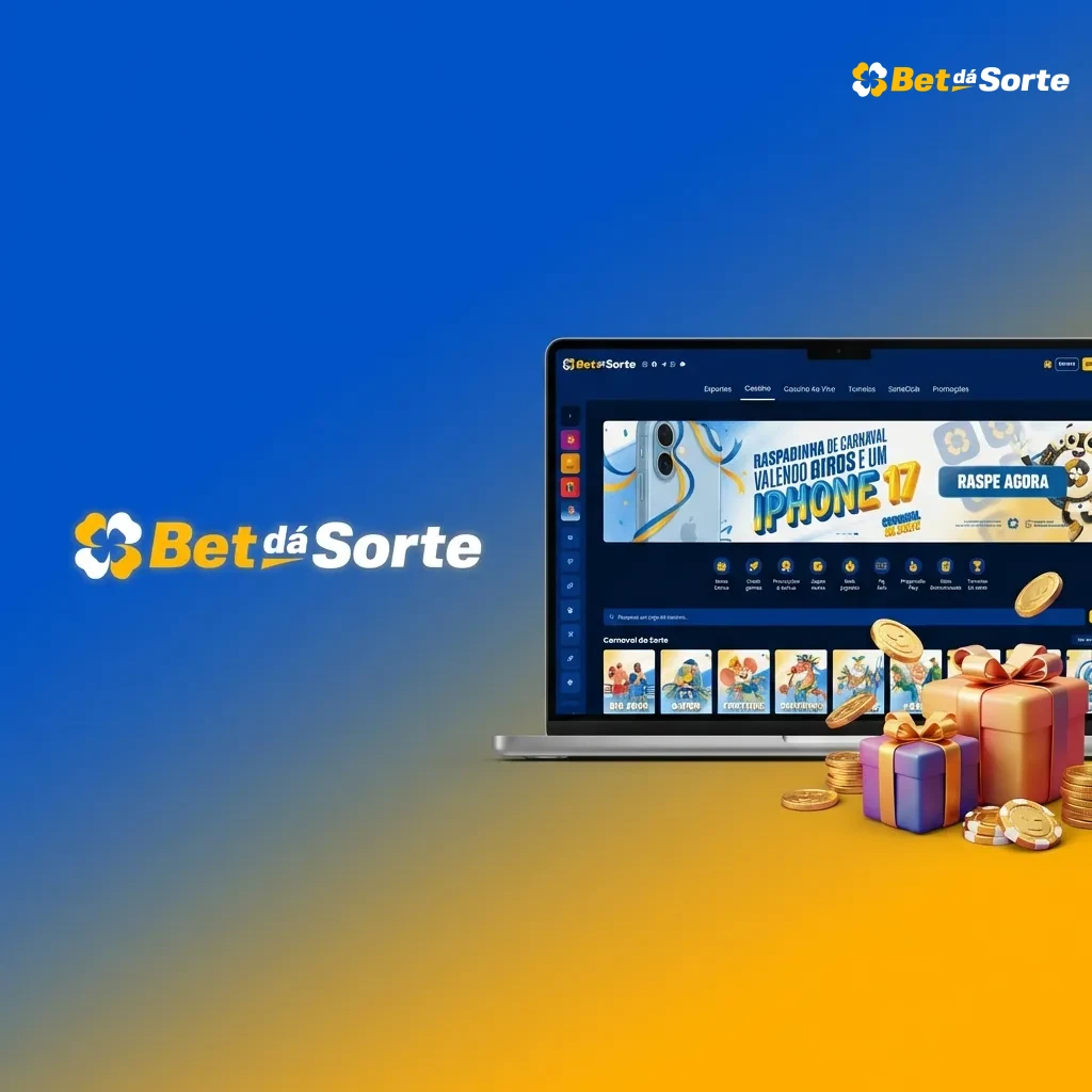 Interface da Bet dá Sorte com os Melhores Jogos de Cassino.