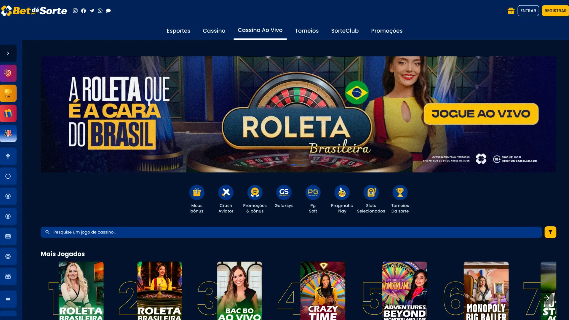 Explore uma seleção de jogos de cassino na BetdaSorte.